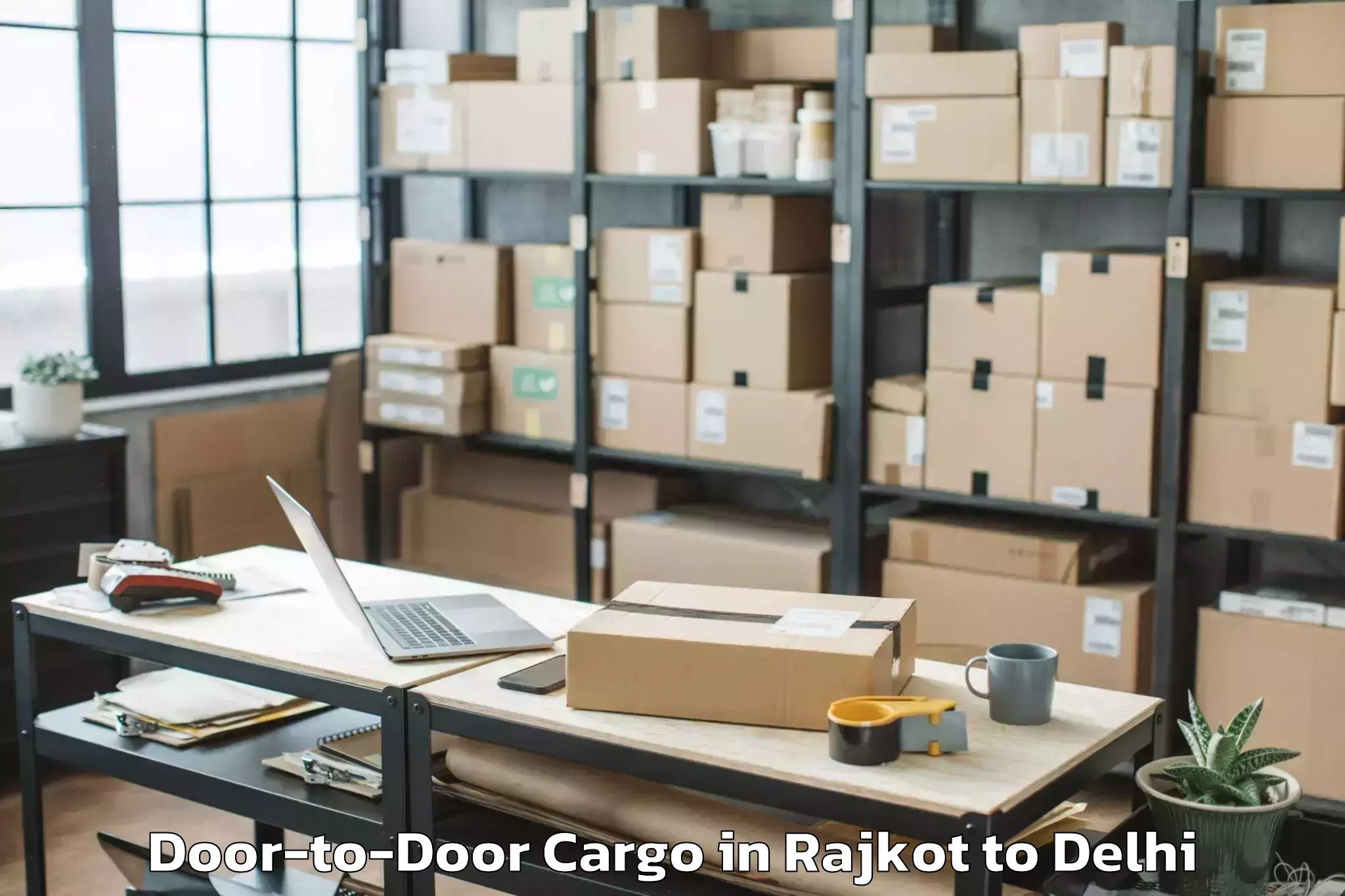 Comprehensive Rajkot to Jmd Kohinoor Mall Door To Door Cargo